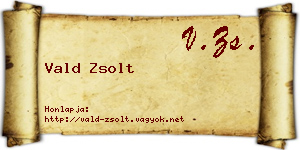 Vald Zsolt névjegykártya